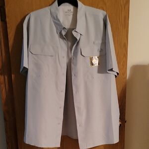 Realtree New Gray Short Sleeve Button-Up Shirt